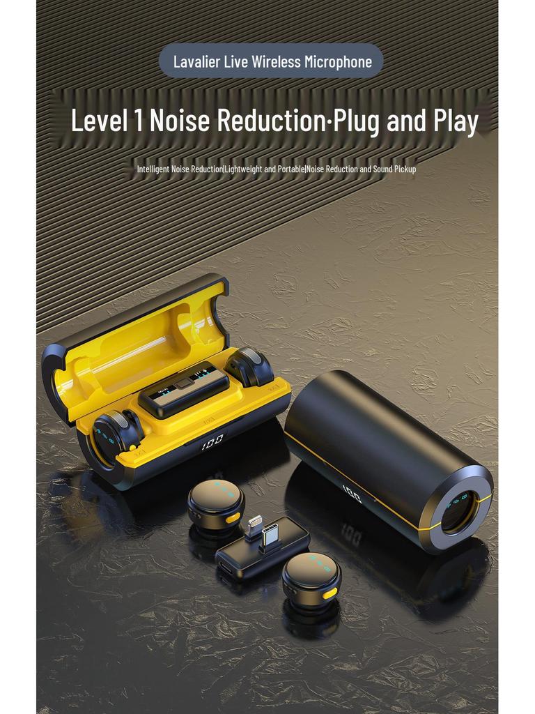 Q18 Magnetic Wireless Collar Microphone with Noise Reduction for Live Broadcast & VLOG