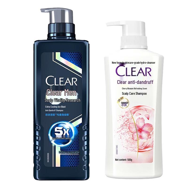 

Clear Sakura Blossom & Men s Cool Mint Anti-Dandruff Shampoo Family Pack