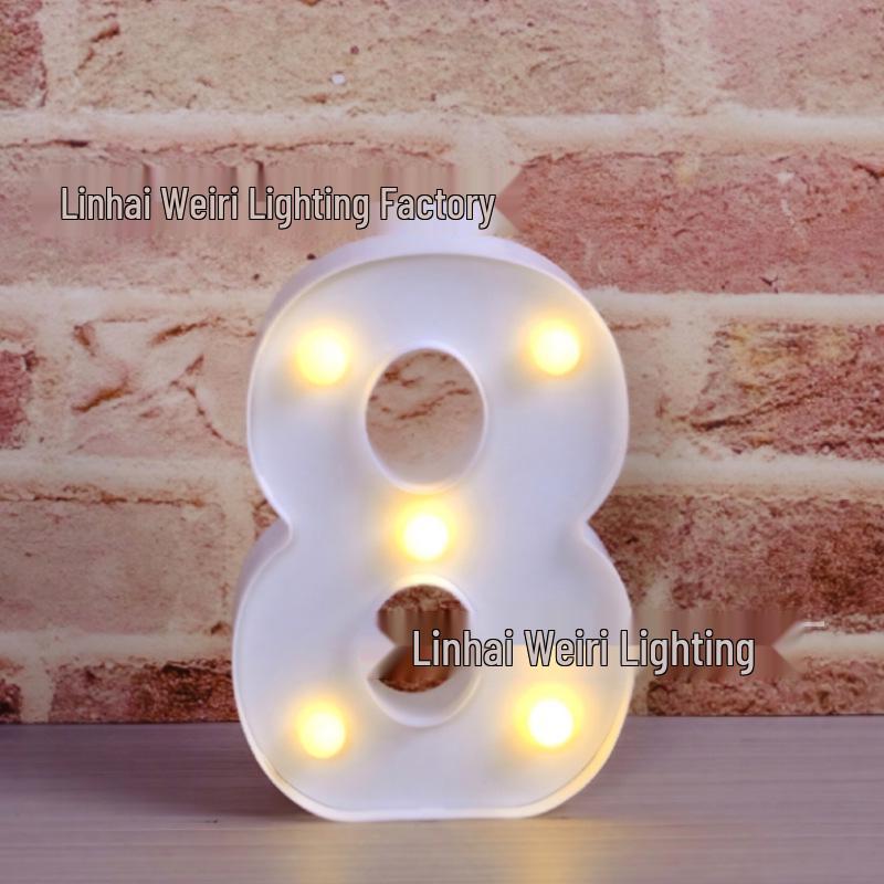LED Luminous Letter and Number String Lights for Birthday, Proposal, and Event Décor