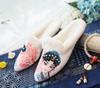 Women's Retro Embroidered Cotton Pointed Toe Slipper