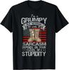 I'm A Grumpy Old Veteran Funny Army US Flag Grandpa Gift Unisex T-Shirt