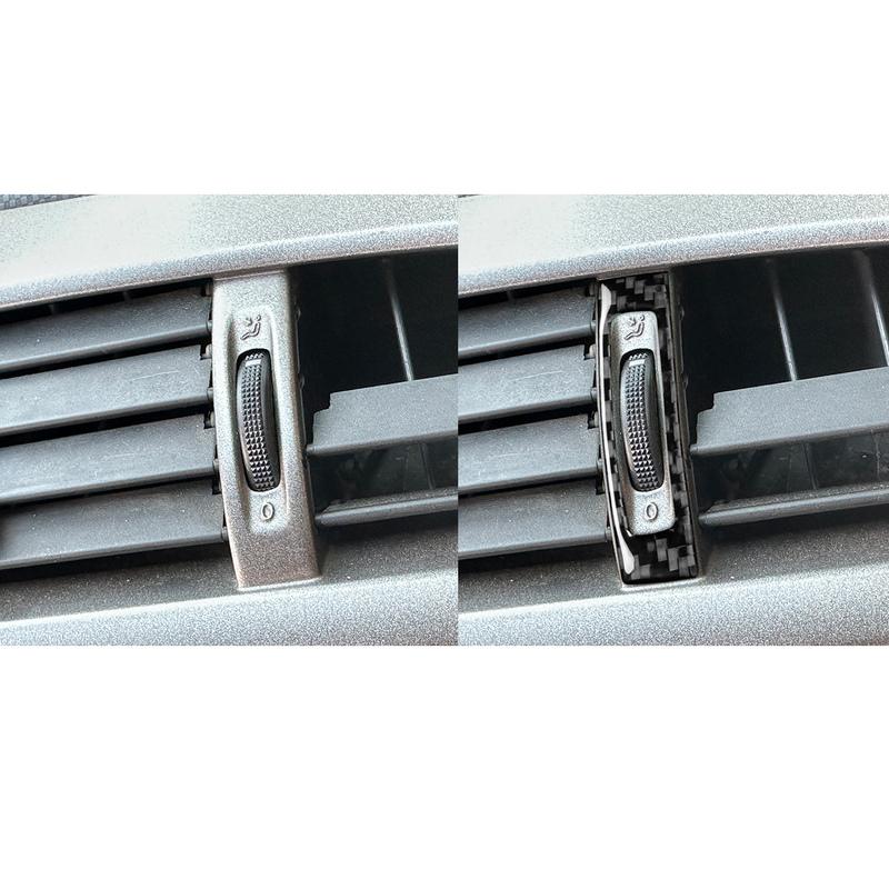For SEAT Leon MK2 1P Cupra FR 2005—2012 Central Console Air Outlet Vent Panel / 3K Carbon Fiber+ Resin / 3mm Anti-Scratch