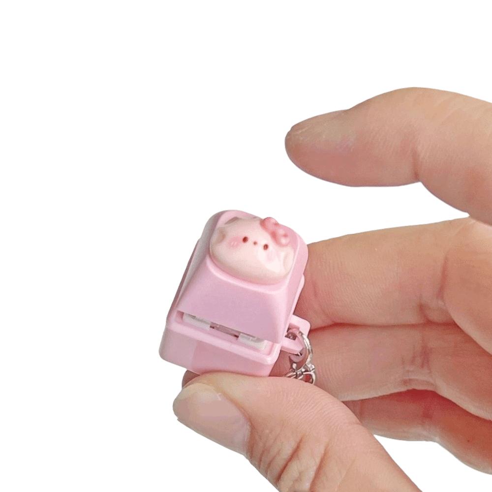 Mini Size Mechanical Keycap Fidget Toy Kawaii Cat Shape Fidget Button Toy Bag Charm