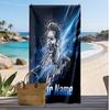 Asciugamano da Spiaggia Personalizzato Stampato Lionel Messi Logo Calcio Supporto Nome Personalizzato Testo Asciugamano Assorbente Per Sport Viaggio Regalo Speciale