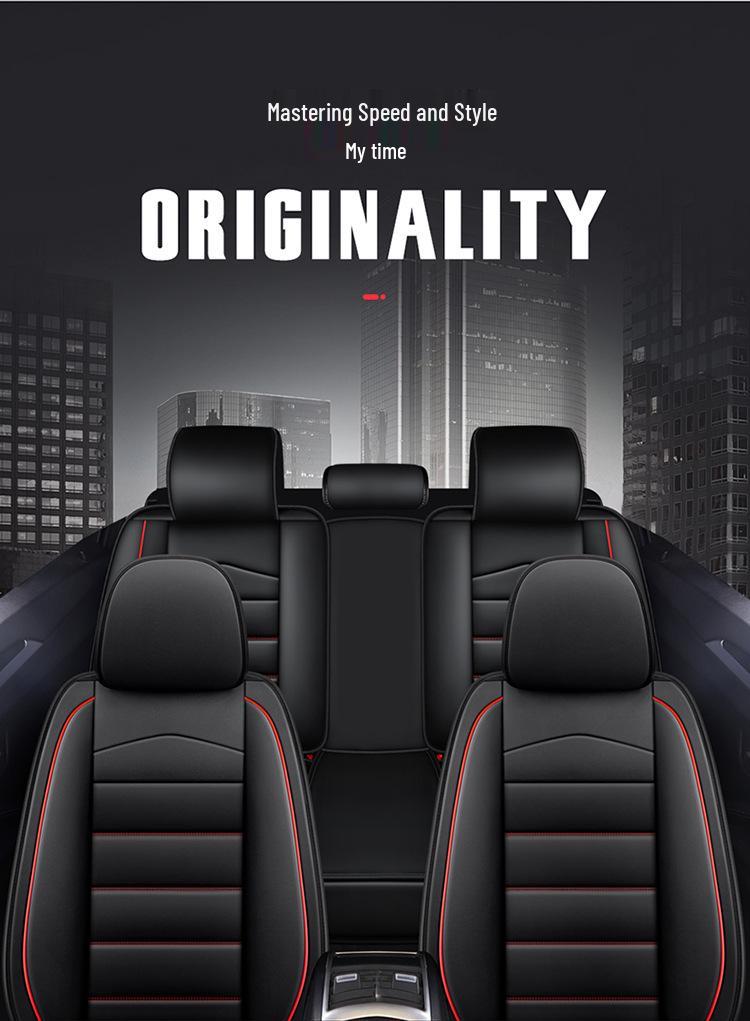 Universal Nappa Leather Car Seat Cushion – Full Coverage for Five-Seaters