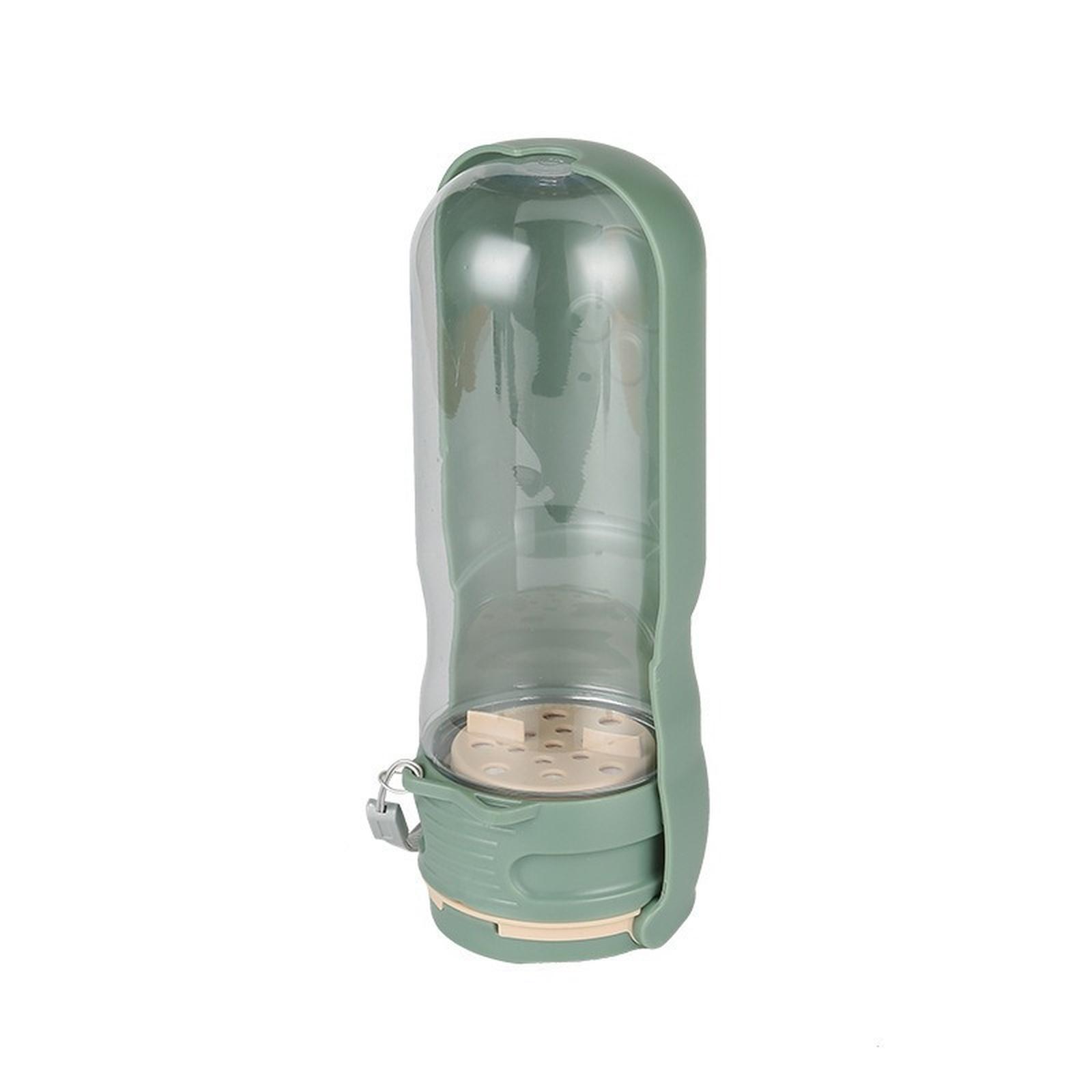 

2-in-1 Portable Pet Water Bottle Foldable Bowl for Dogs Cats Outdoor one size зелёный