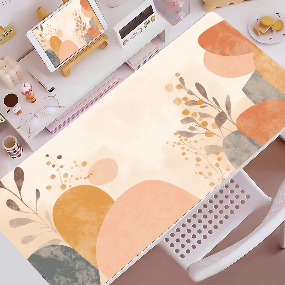 Bohemian Style Plants Mouse Pad Gaming Mouse Pad Mouse Pad with Edges and NonSlip Rubber Base Extended Mouse Pad Desk Mat