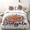 Set da 3 pezzi Cincinnati Bengals Perfetto per la camera da letto Set di biancheria da letto confortevole include una copripiumino e due federe Ideale come regalo di compleanno o di Natale