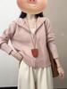 Damen Strick-Cardigan mit Kapuze in Rosa - Reißverschluss, Lässiges Oberteil für Herbst/Winter 2025