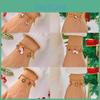 Julsnöflinga Hängande Armband Med Färgglada Kristaller För Helgpresent Presentuppsättning