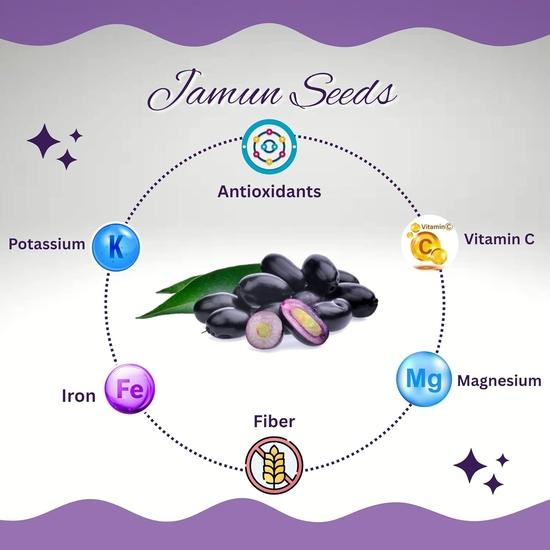 BIRJU MAHAVIR Jamun Seed Sabut, Jambu Beej, Multi-colored, 1000 g