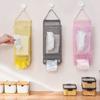 Mesh Garbage Bag Storage Bag Wall Mounted Plastic Bags Storage Organizer  Kitchen