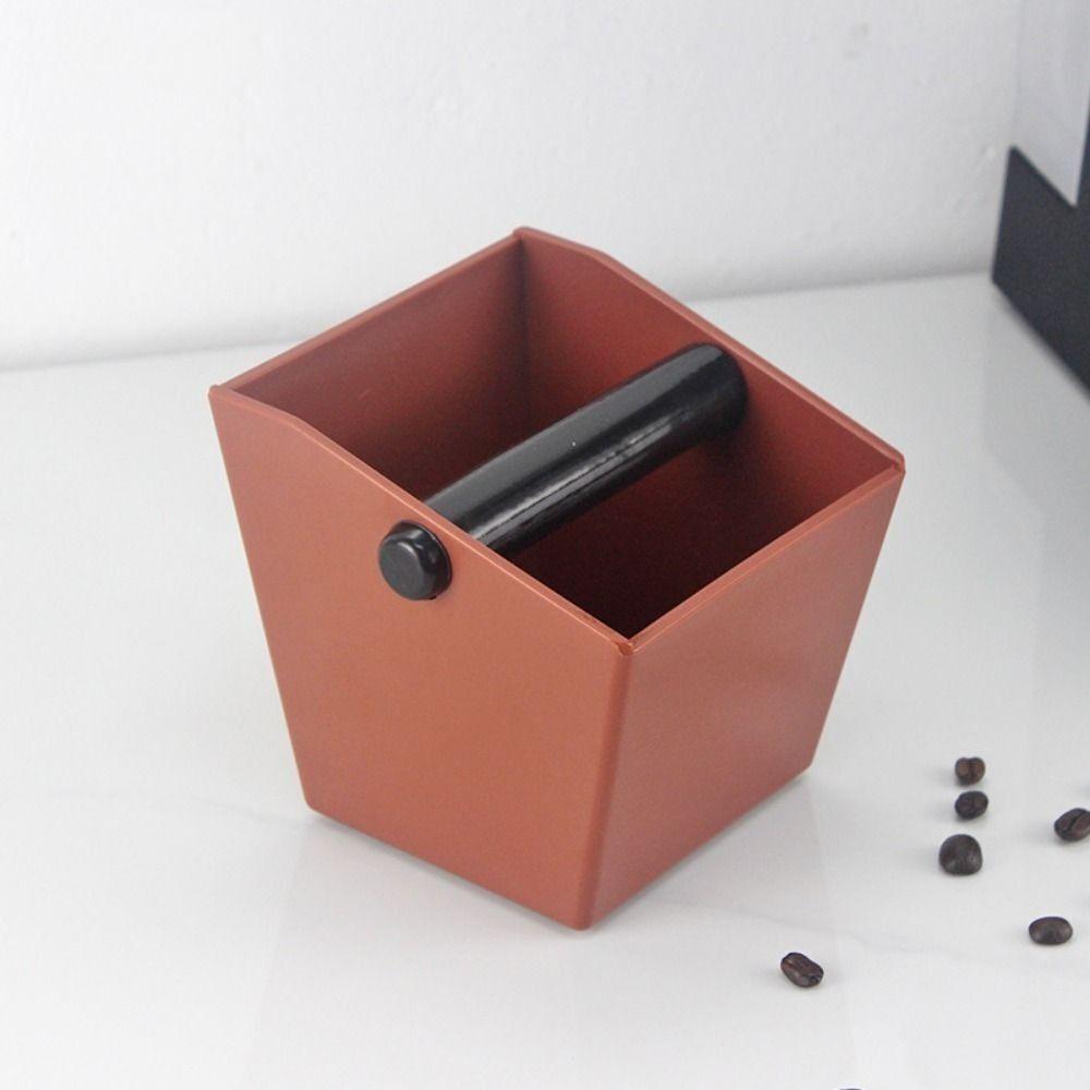 New ABS Coffee Knock Box 800ml Bevel Connection Espresso Dump Bin Anti Slip Square Coffee Grounds Bucket Home
