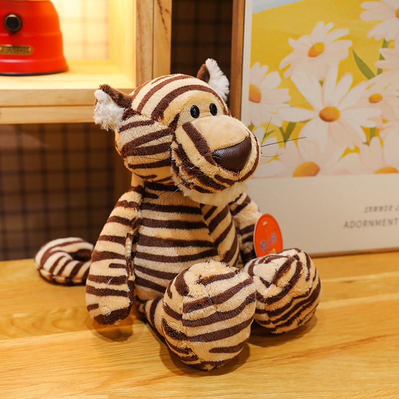 Adorable Jungle Animal Plush Toy Collection Featuring Tiger Lion Elephant Monkey And Giraffe With Soft Short Plush Design For Kids And Collectors