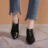 Fashion Women Pointed Toe High Heels Shoes Elegant Chunky Dress Shoes  Female Spring New Fashion Sandals  Design Office Zipper Pumps
