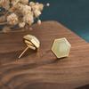 Gold-Inlaid Imitation Hetian Jade Celadon Earrings with Court Style Design for Hanfu Cheongsam Costumes