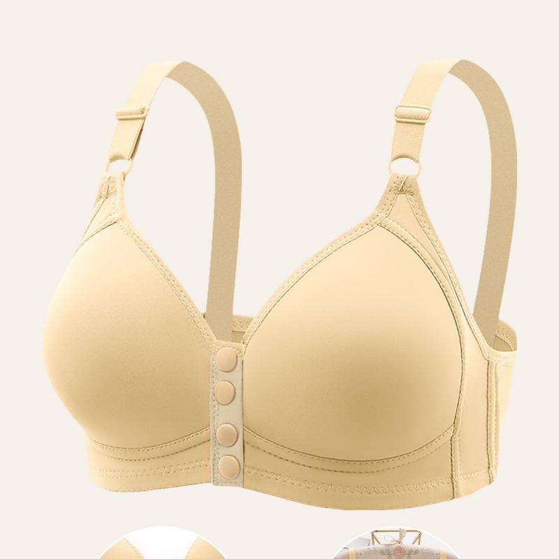 Women Front Clasp Wire Free Back Beautifying Tank Style Thin Plus Size Bra