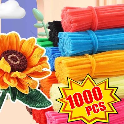 Pfeifenreiniger für Bastelarbeiten Kreative Chenille-Stiele Draht-Pfeifenreiniger Kreatives Freizeit-Hobby DIY Plüsch-Stiele Verdrillte Stäbe