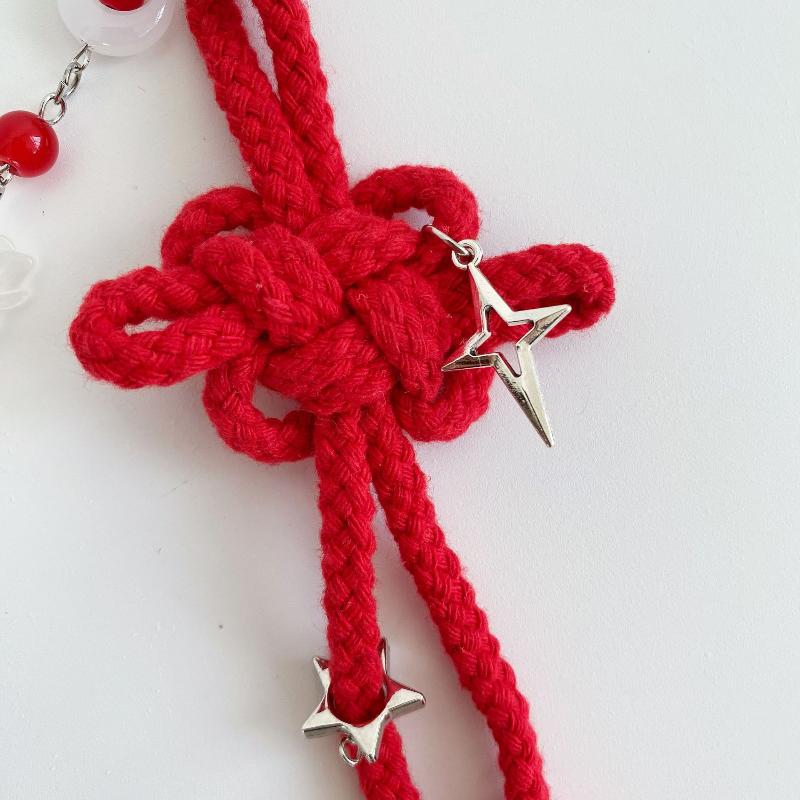 1Pcs Chinese Style Ruyi Pendant Handwoven Nylon Rope Chinese Knot Keychain Bag Hanging Decoration Men'S Car Keyring