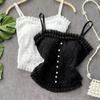 New Sexy Tank Top Lace Halter Crop Tops Women Summer Camis Backless Camisole Fashion Casual Tube Female Sleeveless Cropped Vest