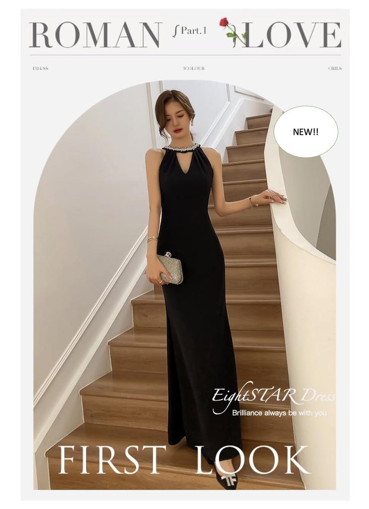 Party Long Evening Piano Long Formal Dress [EightSTAR Dress] Dress, Dress, Dress, Recital, Black, Adult, Length, After-Party, One-Piece, Concert,