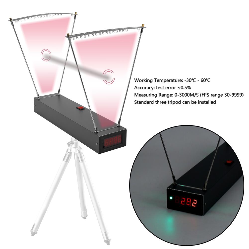 Velocimetry Speed Measuring Instrument Bow Velocity Measurement Tool Aluminum Alloy Professional E9900 X