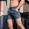 Herren-Shorts, einfarbiges Design, normale Passform, lässige Shorts mit Taschen, elastischer Kordelzug in der Taille, schnelltrocknende Turnshorts