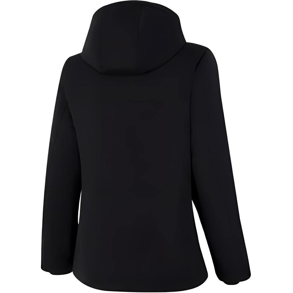 Li-Ning Solid Color Zipper Hooded Short Down Jacket Women Jackets Black AYMU292-5