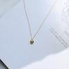 S925 Sterling Silver Emerald Love Heart Choker Necklace Pendant for Women 14K Gold Plated Necklaces Wedding Party Jewelry Gift