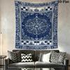 Compass Wall Tapestry Aesthetic Wall Hanging Printed Fabric Blanket Decorative Tapestries for Bedroom Living Room Home Decor