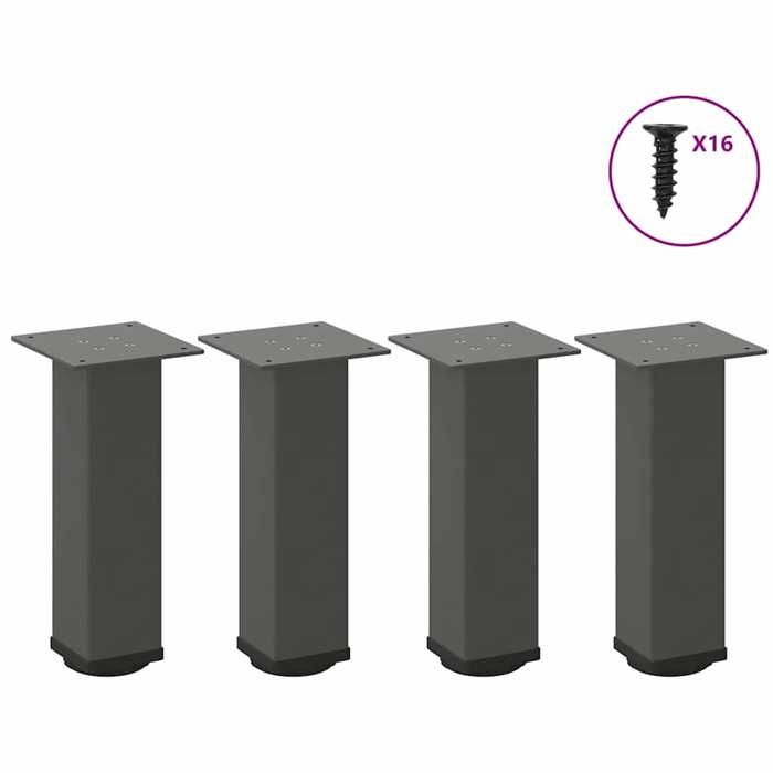 VidaXL Pieds de table basse 4 pièces Anthracite 42-44 cm Acier 4012466