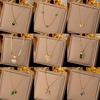 Non-Fading Elegant Gold-Plated Titanium Steel Bow Necklace for Women