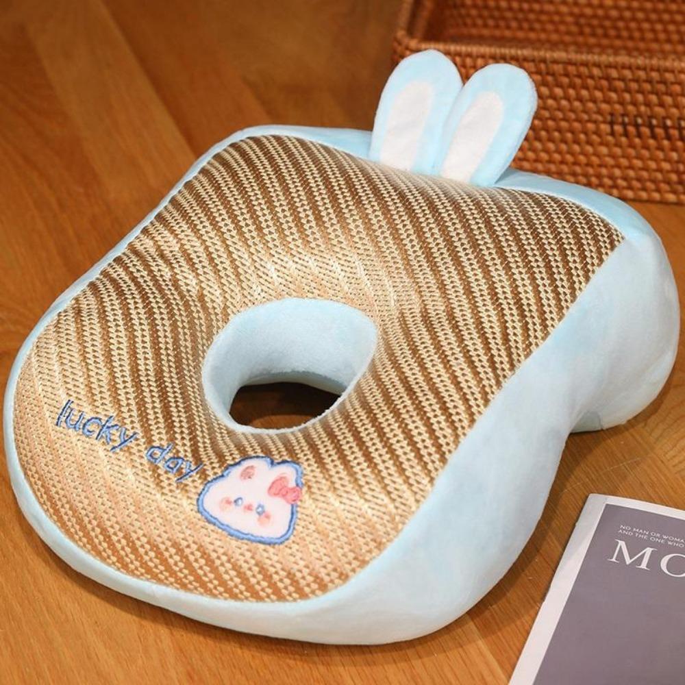 Double-sided Office Plush Pillow Hollow Breathable Cute Animal Neck Pillow  Room Decoration