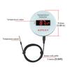Tuya WiFi Temperature Sensor with External 9.8ft Probe Cable, Smart Life Digital Thermometer Detector for Freezer Water Tank Pool Home Greenhouse,