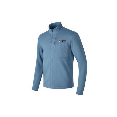 Solid Color Casual Stand Collar Running Long Sleeve Jacket Men Jackets Copenhagen-Blue P423M097-0378