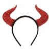 Halloween Dämonenhorn Haarband Dämon Dreizack Set Geeignet für Halloween Spiel Verkleiden KTY