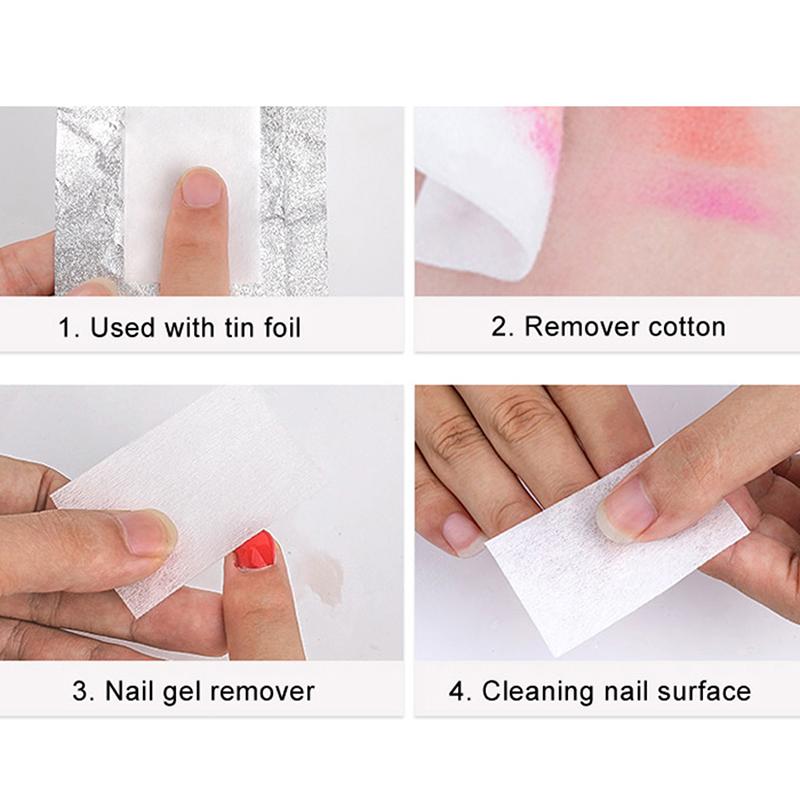 630 Pcs Acrylic Uv Gel Tips Cotton Nail Polish Remover Cleaner Wipes Lint Free