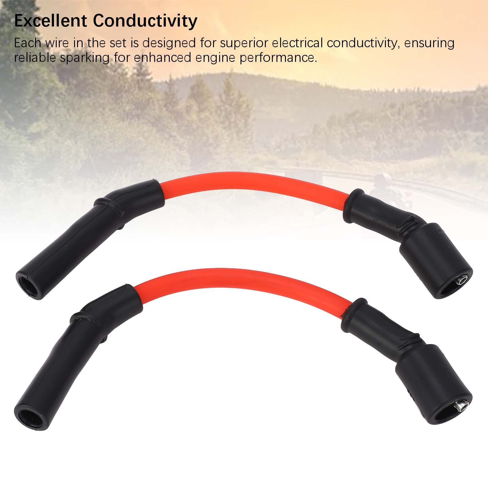 

Комплект высоковольтных проводов для свечей зажигания 10,4 мм, комплект проводов зажигания для свечей зажигания высокой эффективности для серии XB9 XB12 красный