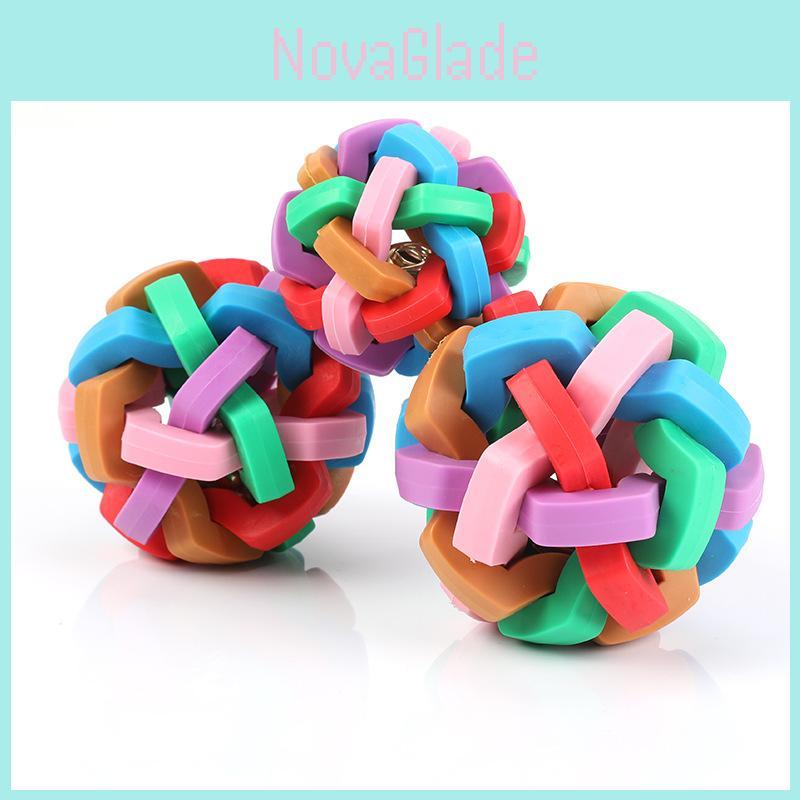 Tpr Material Bell Ball For Dogs Interactive Chew Toy Colorful And Durable Weight 116g