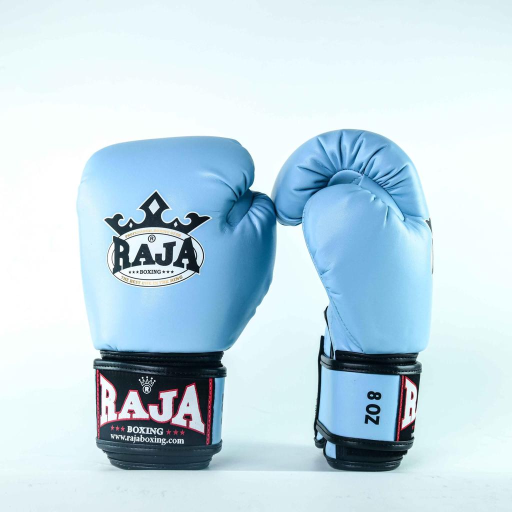 Raja Standard Synthetic Leather Boxing Gloves Blue 16OZ