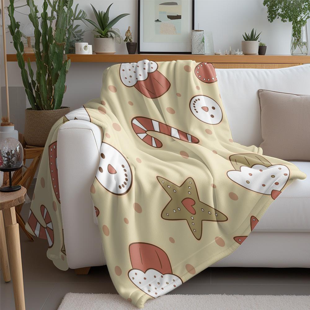 Cozy Christmas Throw Blanket Soft Flannel Fleece Winter Warm Shaggy Bedspread Holiday Decor Gift Festive Home Decor Holiday Thro