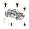 100pcs Car Body Plastic Trim Retainer Fastener Clips Push Pin Accessories Kit