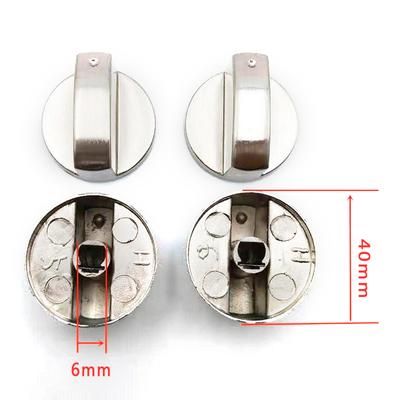 Adattatori per manopole di controllo universali per fornelli a gas in argento da 6 mm, interruttori per forno, serrature per controllo superficie di cottura