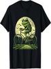 Cottagecore Frog Riding Bicycle, Bicycle Frog Lover T-Shirt