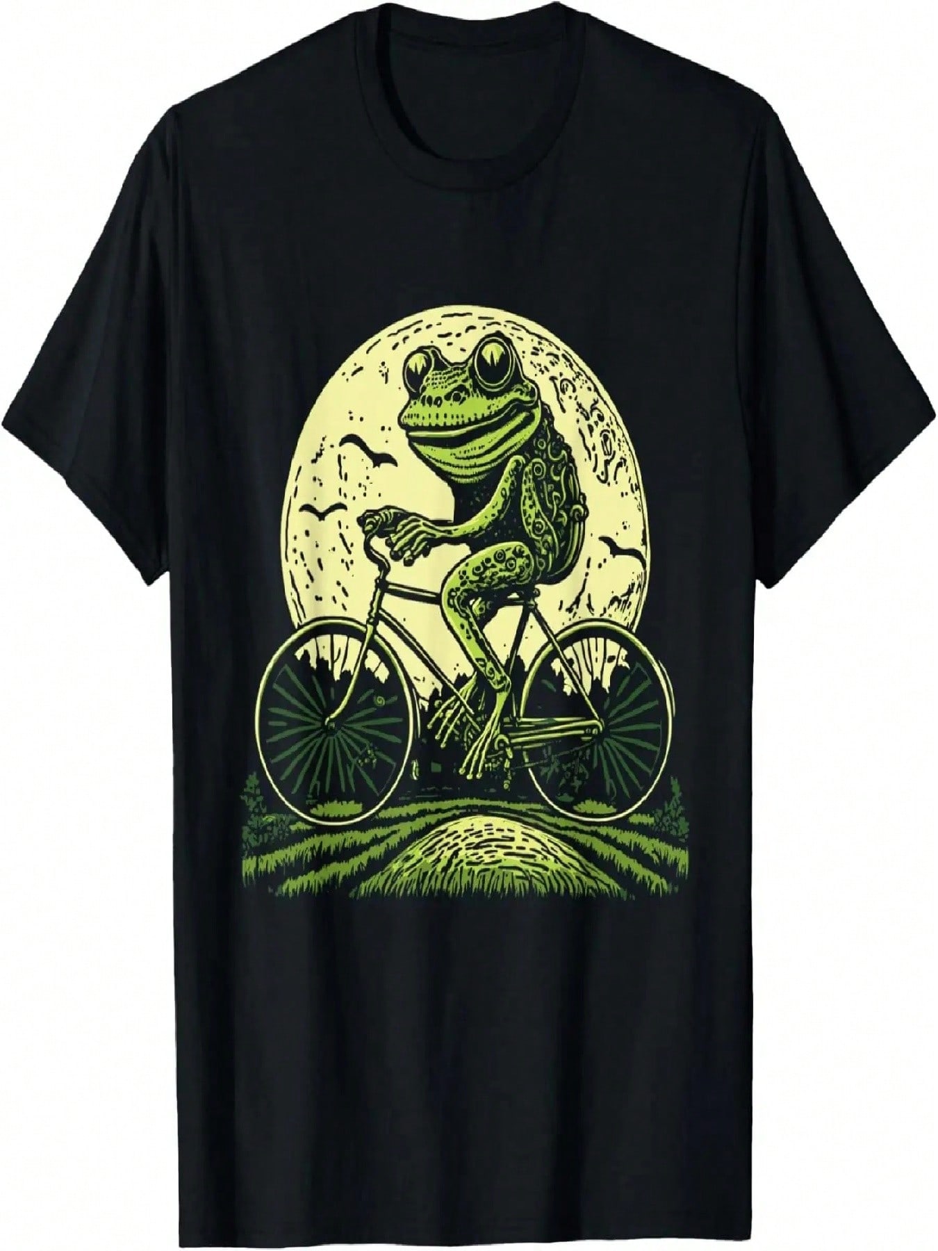 Cottagecore Frog Riding Bicycle, Bicycle Frog Lover T-Shirt S разноцветный