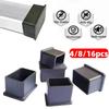 4/8/16pcs PVC Chair Leg Caps Furniture Feet Covers Socks Table Pipe Plug Furniture Leveling Feet Floor Protector Pads Home Decor
