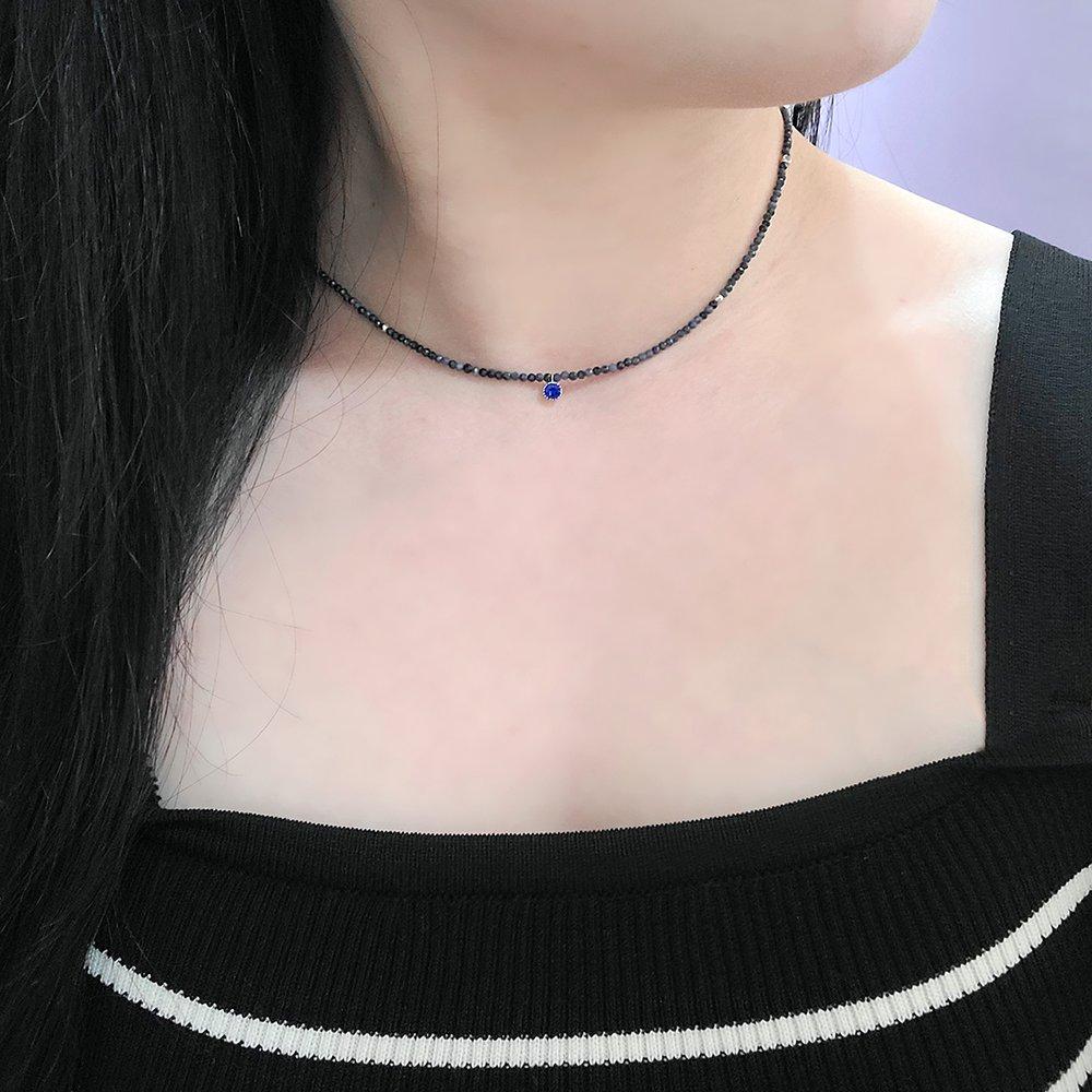 Slim Raw Sapphire Necklace