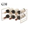 Stable Bottle Rack Iron Wine Rack, Curved Grooves, Countertop Cabinet Storage Shelf, Compact Kitchen Pantry Metal Holder, for Cupboard And Stand