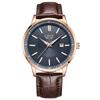 LIGE Men Business Quartz Watch Leather Strap Calendar Waterproof Minimalist Wristwatch