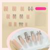 Butterfly Zircon Cross Removable Manicure Patches with Wearable Nail Extensions